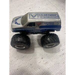 Hot Wheels U S Air Force Afterburner Monster Truck Toy Silver Blue kids play